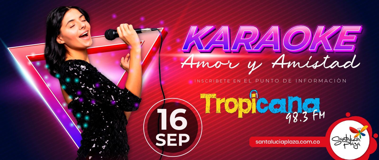 KARAOKE DE AMOR Y AMISTAD VENCIDO SANTA LUCIA PLAZA